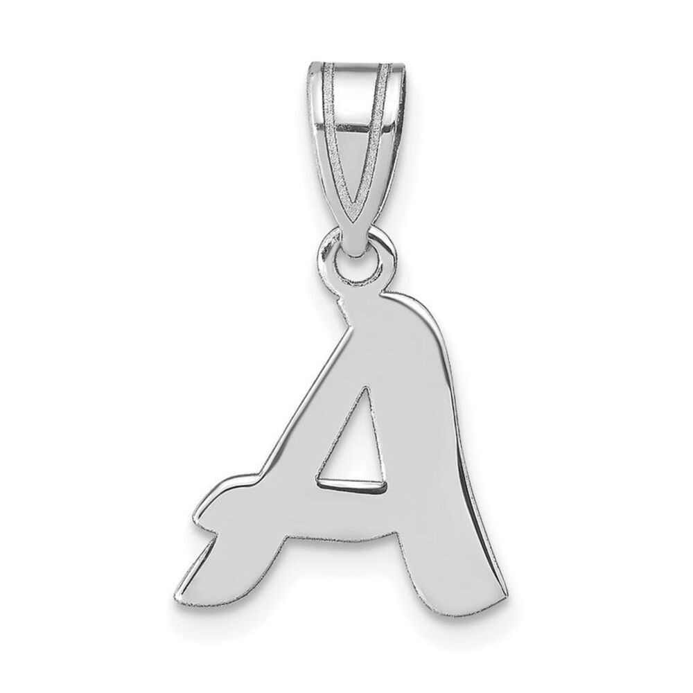 Kazi Luxury 14k White Gold Polished Script Letter… - image 1